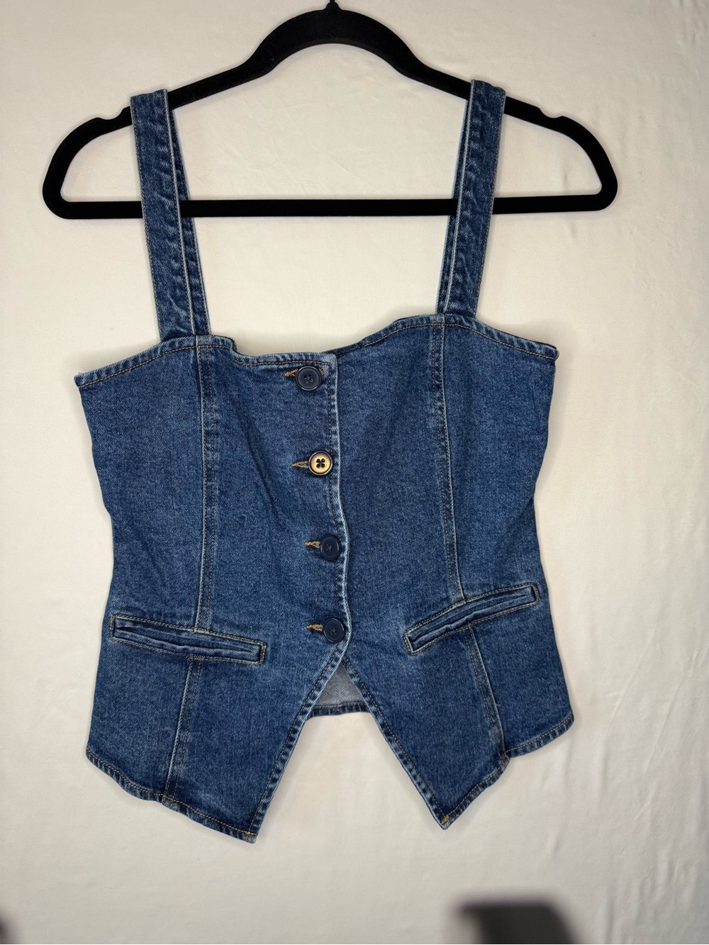 Forever 21 Button Front Denim tank